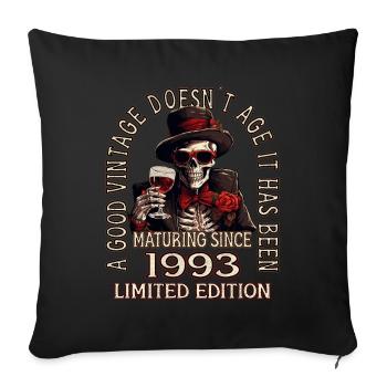 30ème anniversaire 1993 30s Bon millésime - Housse de coussin décorative 45 x 45 cm - noir - Devant