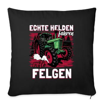 Landwirt Traktor Landwirtschaft Geschenkidee - Sofakissenbezug 45 x 45 cm - Schwarz - Vorne