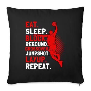 Basketball Bball Basketball Spieler Geschenkidee - Sofakissenbezug 45 x 45 cm - Schwarz - Vorne