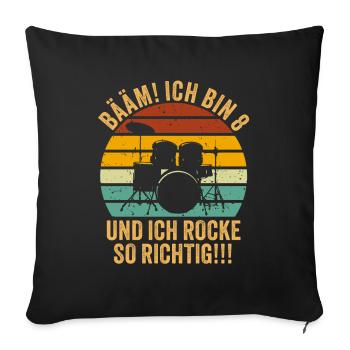 8 Jahre Junge Geschenk 8. Geburtstag Acht Achter - Sofakissenbezug 45 x 45 cm - Schwarz - Vorne