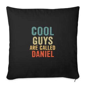 Les mecs cool s’appellent Daniel - Housse de coussin décorative 45 x 45 cm - noir - Devant