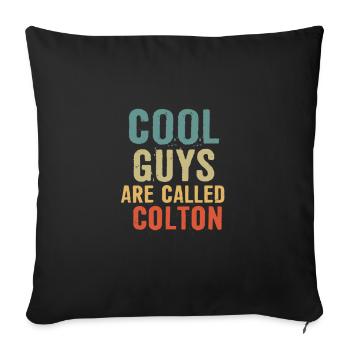 Les gars cool s’appellent colton - Housse de coussin décorative 45 x 45 cm - noir - Devant
