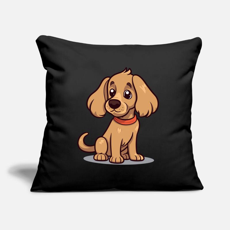 Conception de chien mignon pour les propriétaires de chiens Housse de coussin décorative 45 x 45 cm