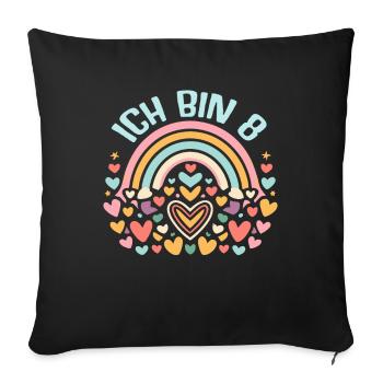 8 Jahre Mädchen Geschenk 8. Geburtstag - Sofakissenbezug 45 x 45 cm - Schwarz - Vorne