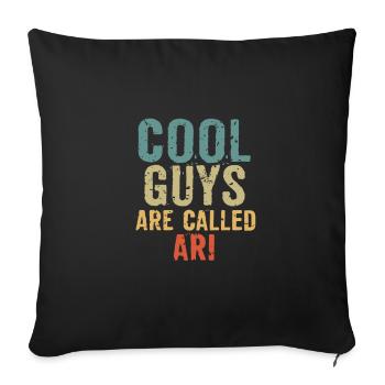 Les mecs cool s’appellent ari - Housse de coussin décorative 45 x 45 cm - noir - Devant