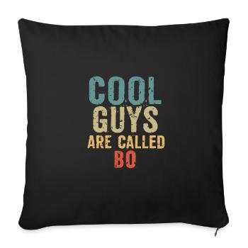 Les mecs cool s’appellent bo - Housse de coussin décorative 45 x 45 cm - noir - Devant