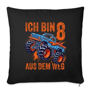 8 Jahre Jungen 8. Geburtstag Geschenk Acht - Sofakissenbezug 45 x 45 cm - Schwarz - Vorne