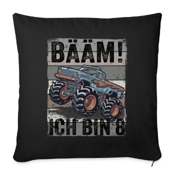 8 Jahre Jungen 8. Geburtstag Geschenk Acht - Sofakissenbezug 45 x 45 cm - Schwarz - Vorne