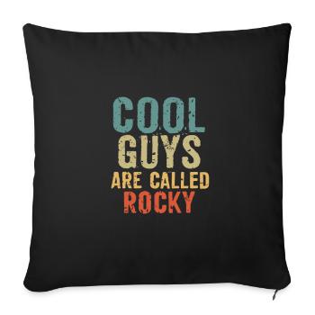 Les mecs cool s’appellent Rocky - Housse de coussin décorative 45 x 45 cm - noir - Devant