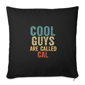 Les gars cool s’appellent Cal - Housse de coussin décorative 45 x 45 cm - noir - Devant