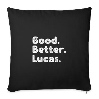 Good better Lucas - Sofakissenbezug 45 x 45 cm - Schwarz - Vorne
