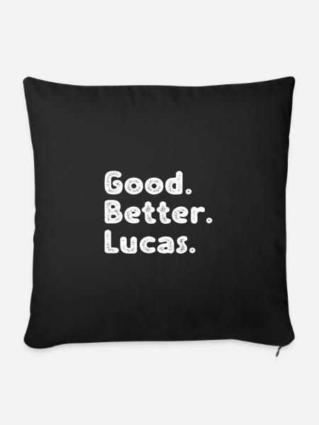 Good better Lucas - Sofakissenbezug 45 x 45 cm - Schwarz