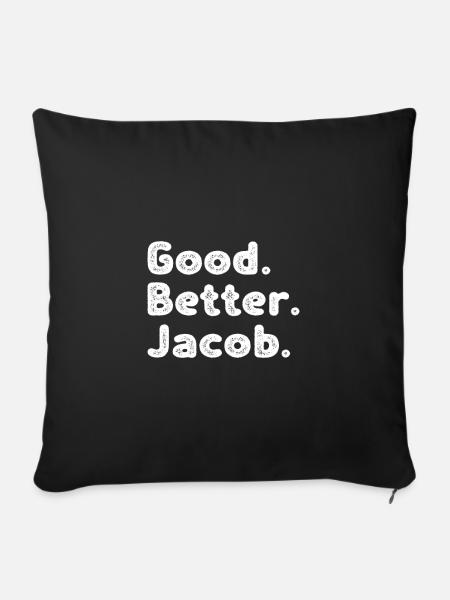 Good better Jacob - Sofakissenbezug 45 x 45 cm - Schwarz