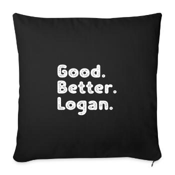 Bon, mieux, Logan - Housse de coussin décorative 45 x 45 cm - noir - Devant