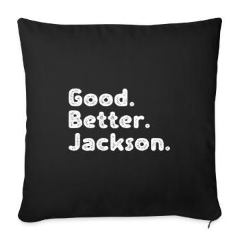 Bon, mieux, Jackson - Housse de coussin décorative 45 x 45 cm - noir - Devant