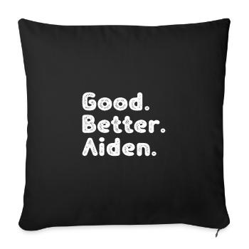 Good better Aiden - Sofa pillowcase 17,3'' x 17,3'' (45 x 45 cm) - black - Front
