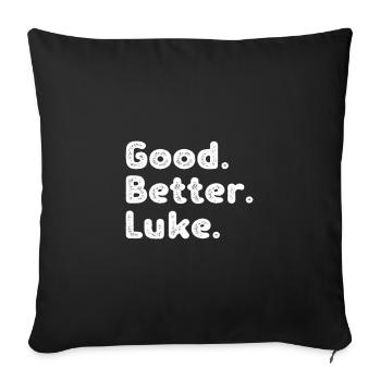 Good better Luke - Sofakissenbezug 45 x 45 cm - Schwarz - Vorne