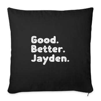 Good better Jayden - Sofa pillowcase 17,3'' x 17,3'' (45 x 45 cm) - black - Front