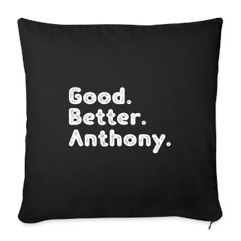 Bon mieux Anthony - Housse de coussin décorative 45 x 45 cm - noir - Devant