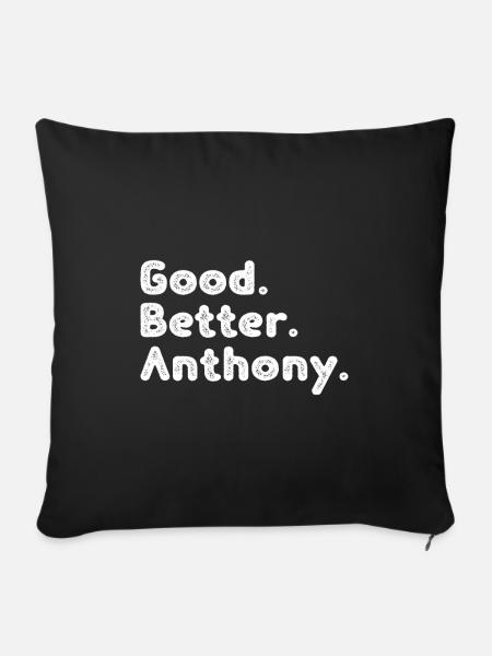 Good better Anthony - Sofakissenbezug 45 x 45 cm - Schwarz