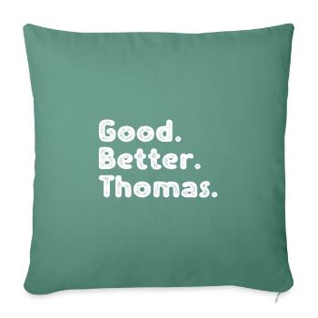 Good better Thomas - Sofa pillowcase 17,3'' x 17,3'' (45 x 45 cm) - cypress green - Front
