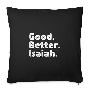 Bon mieux Isaïe - Housse de coussin décorative 45 x 45 cm - noir - Devant