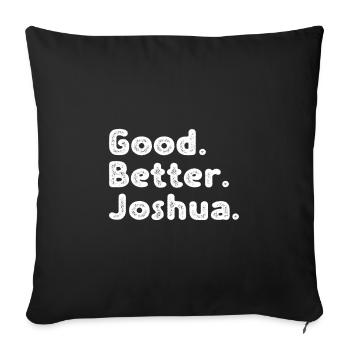 Bon mieux Joshua - Housse de coussin décorative 45 x 45 cm - noir - Devant