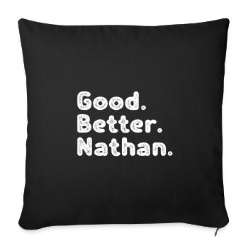 Good better Nathan - Sofakissenbezug 45 x 45 cm - Schwarz - Vorne