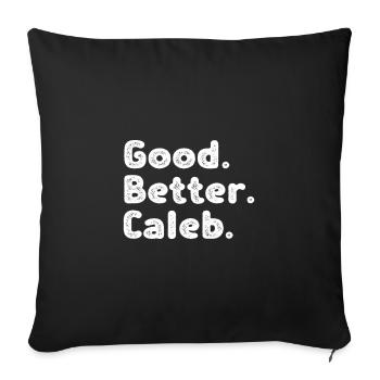 Bon mieux Caleb - Housse de coussin décorative 45 x 45 cm - noir - Devant