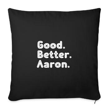 Bon mieux Aaron - Housse de coussin décorative 45 x 45 cm - noir - Devant