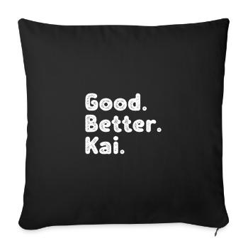Good better Kai - Sofakissenbezug 45 x 45 cm - Schwarz - Vorne