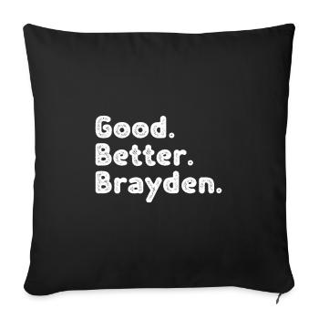 Good better Brayden - Sofa pillowcase 17,3'' x 17,3'' (45 x 45 cm) - black - Front
