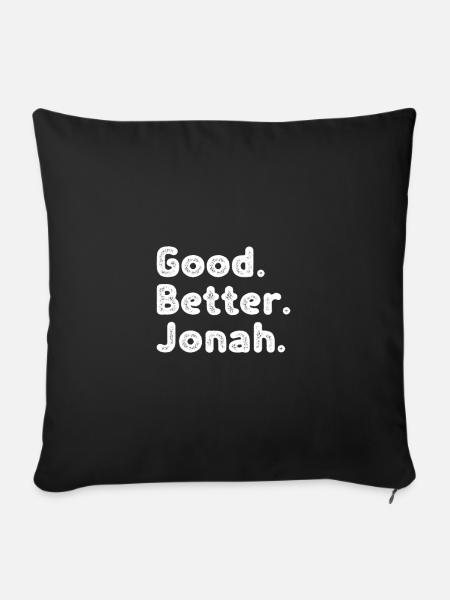 Good better Jonah - Sofakissenbezug 45 x 45 cm - Schwarz
