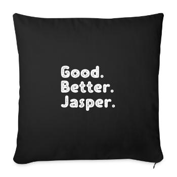 Good better Jasper - Sofakissenbezug 45 x 45 cm - Schwarz - Vorne