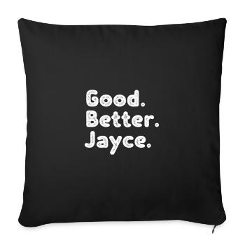 Bon mieux Jayce - Housse de coussin décorative 45 x 45 cm - noir - Devant