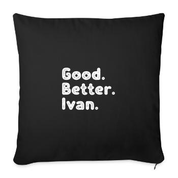 Good better Ivan - Sofakissenbezug 45 x 45 cm - Schwarz - Vorne