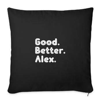 Good better Alex - Sofa pillowcase 17,3'' x 17,3'' (45 x 45 cm) - black - Front