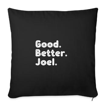 Bon mieux Joël - Housse de coussin décorative 45 x 45 cm - noir - Devant