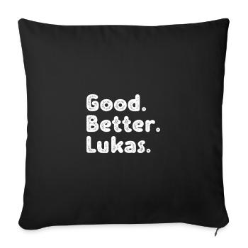 Good better Lukas - Sofakissenbezug 45 x 45 cm - Schwarz - Vorne