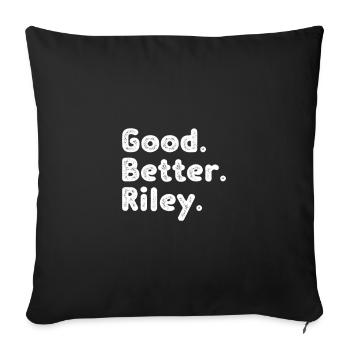 Bon, mieux, Riley - Housse de coussin décorative 45 x 45 cm - noir - Devant