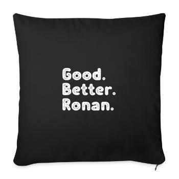 Good better Ronan - Sofa pillowcase 17,3'' x 17,3'' (45 x 45 cm) - black - Front