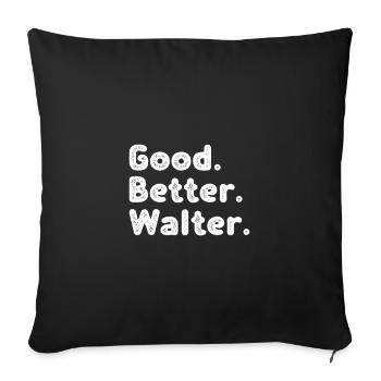 Bon mieux Walter - Housse de coussin décorative 45 x 45 cm - noir - Devant