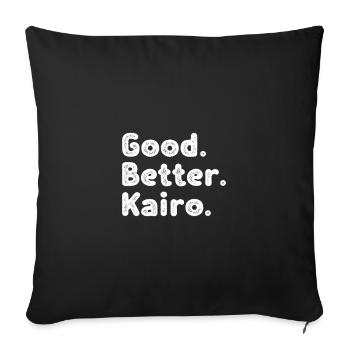Good better Cairo - Sofa pillowcase 17,3'' x 17,3'' (45 x 45 cm) - black - Front
