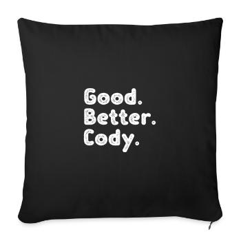 Good better Cody - Sofa pillowcase 17,3'' x 17,3'' (45 x 45 cm) - black - Front