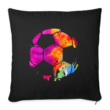 SOCCER PLAYER SOCCER - Sofa pillowcase 17,3'' x 17,3'' (45 x 45 cm) - black - Front