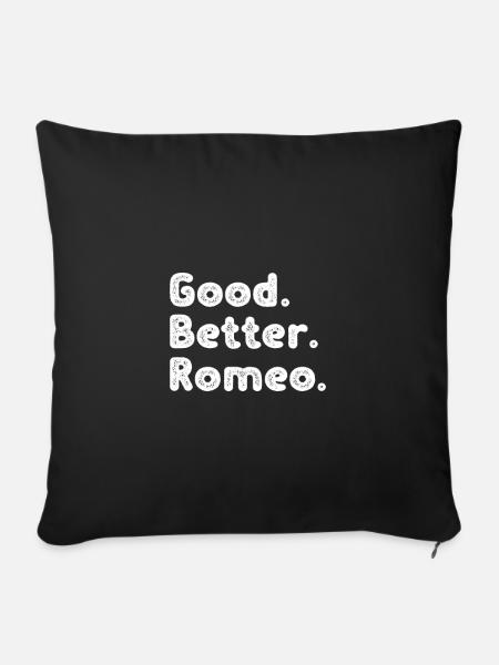 Good better Romeo - Sofakissenbezug 45 x 45 cm - Schwarz