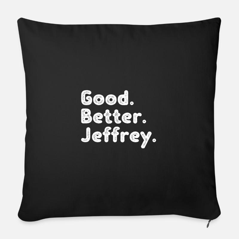 Good better Jeffrey - Sofa pillowcase 17,3'' x 17,3'' (45 x 45 cm) - black