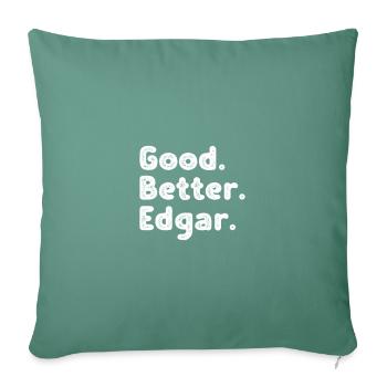 Bon mieux Edgar - Housse de coussin décorative 45 x 45 cm - vert sapin - Devant