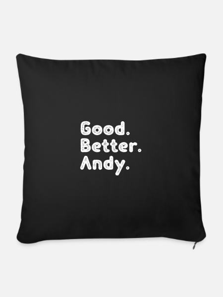 Good better Andy - Sofakissenbezug 45 x 45 cm - Schwarz