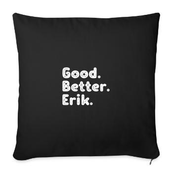 Bon mieux Erik - Housse de coussin décorative 45 x 45 cm - noir - Devant